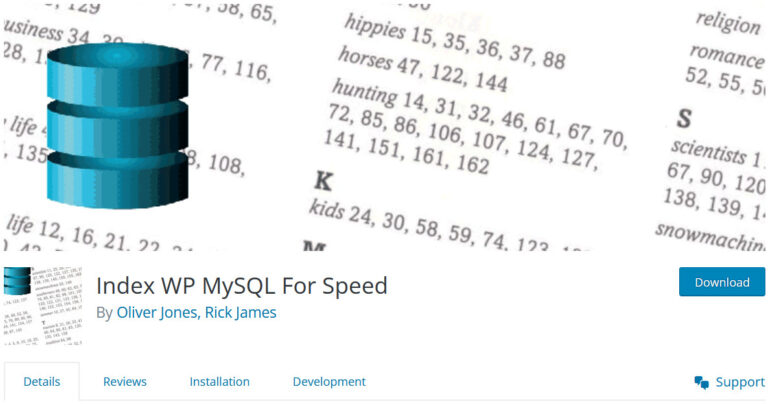 Su dung plugin index wp mysql de tang toc website wordpress 001