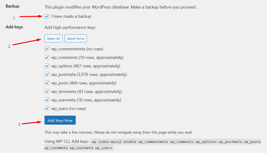 su dung plugin index wp mysql de tang toc website wordpress 002