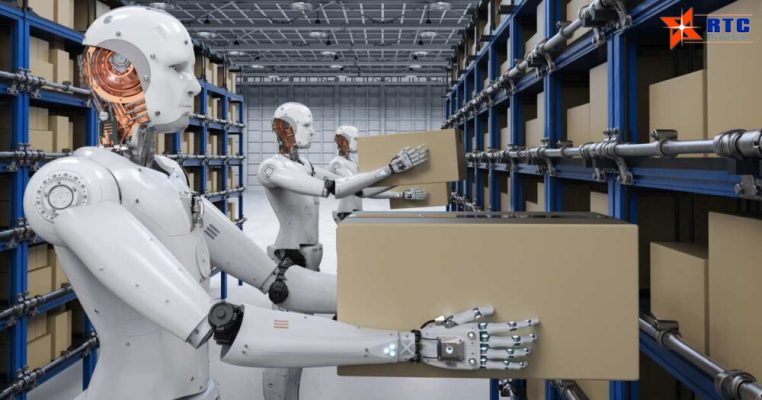 Robot tự động hóa trong dây chuyền sản xuất