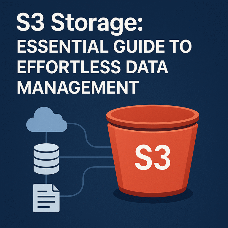 Generate a high quality, relevant image prompt for an article about: s3 storage: essential guide to